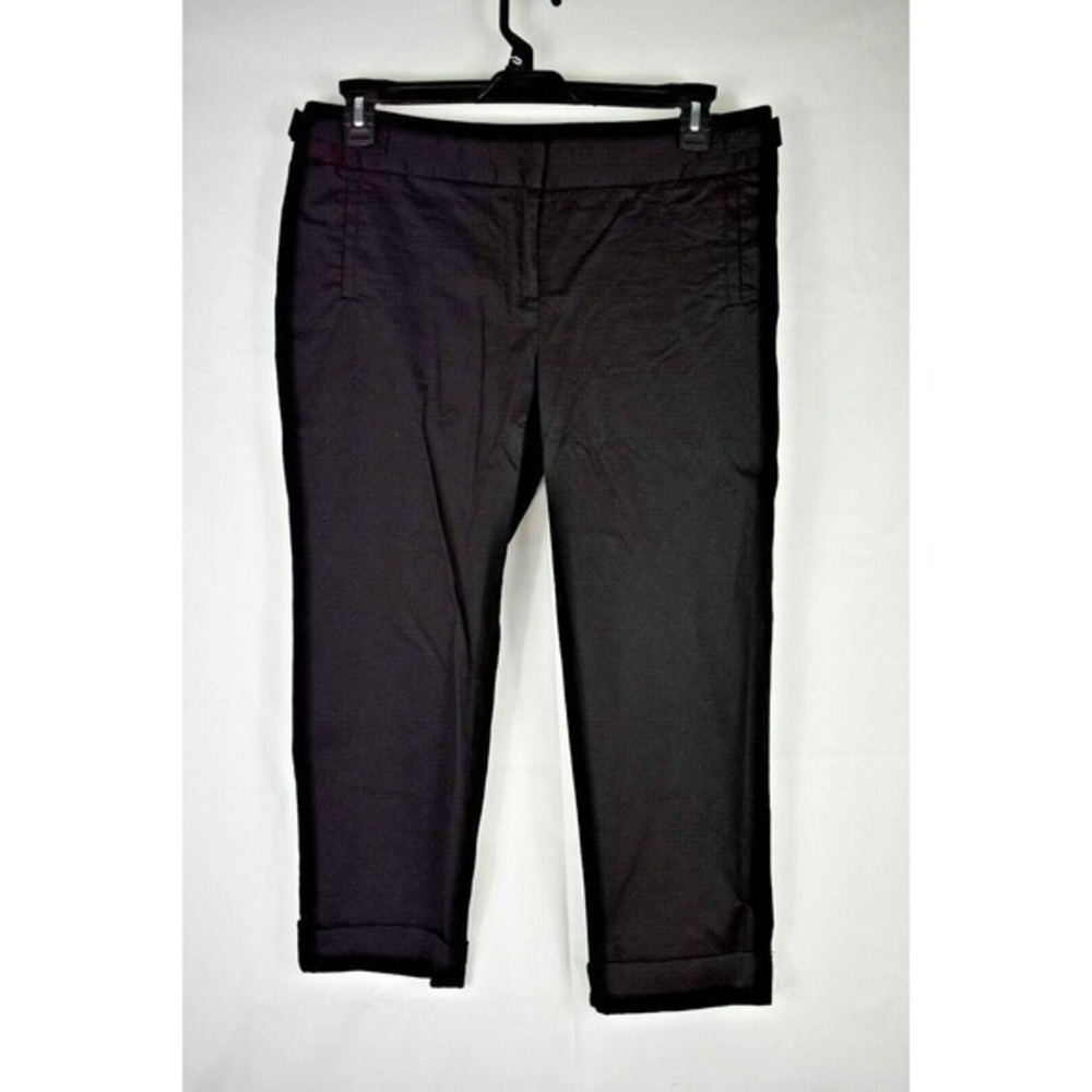 KENNETH COLE Womens Crop Pants‎ Cuffed BLACK - SIZE 12